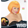 foto 2 Disco bobline pruik neon oranje geel mix