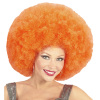 Disco soul groovy afro pruik oranje groot