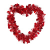 Hart  Tinsel  valentijnsdag rood