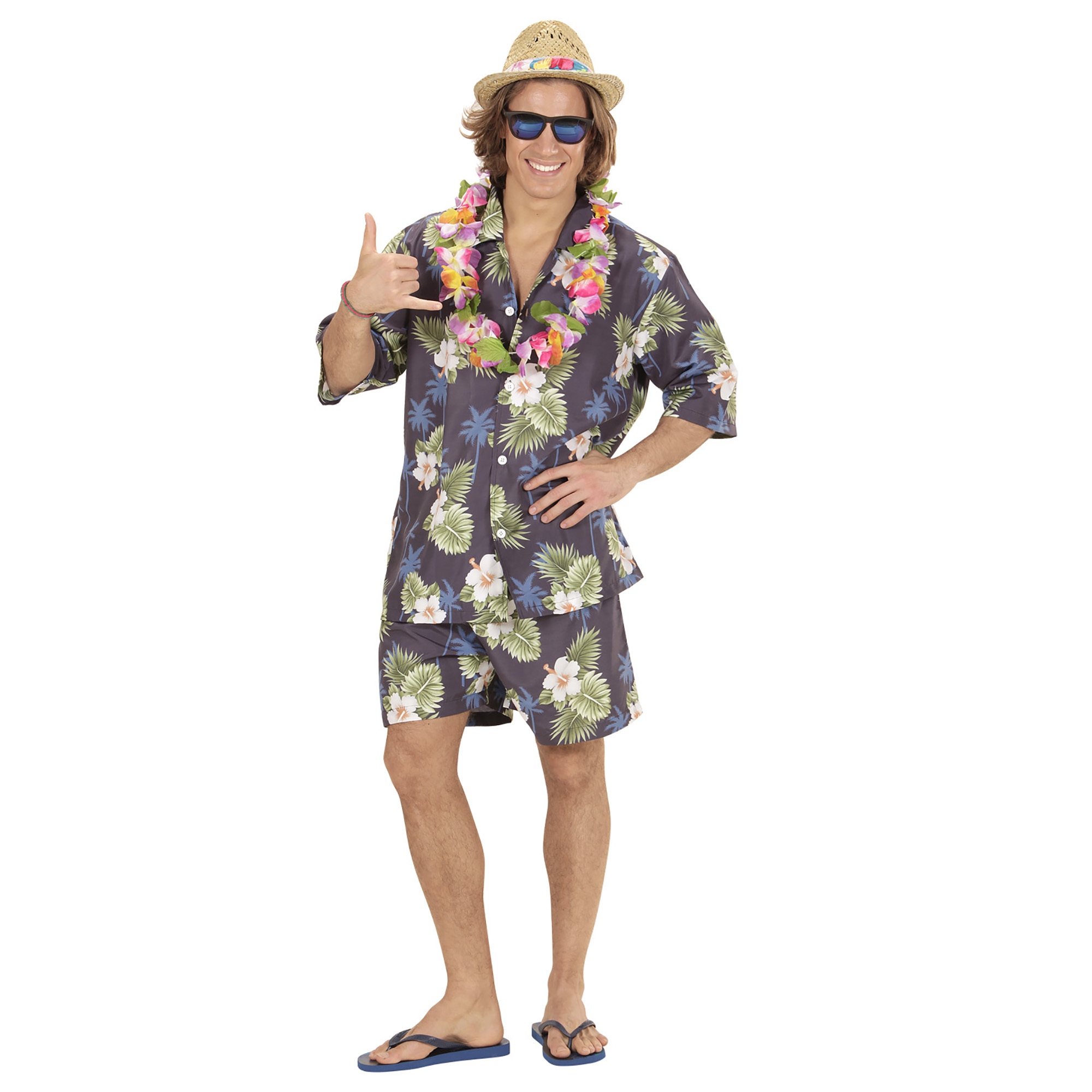 Hawaii blouse en short hawaiaanse man mister beach