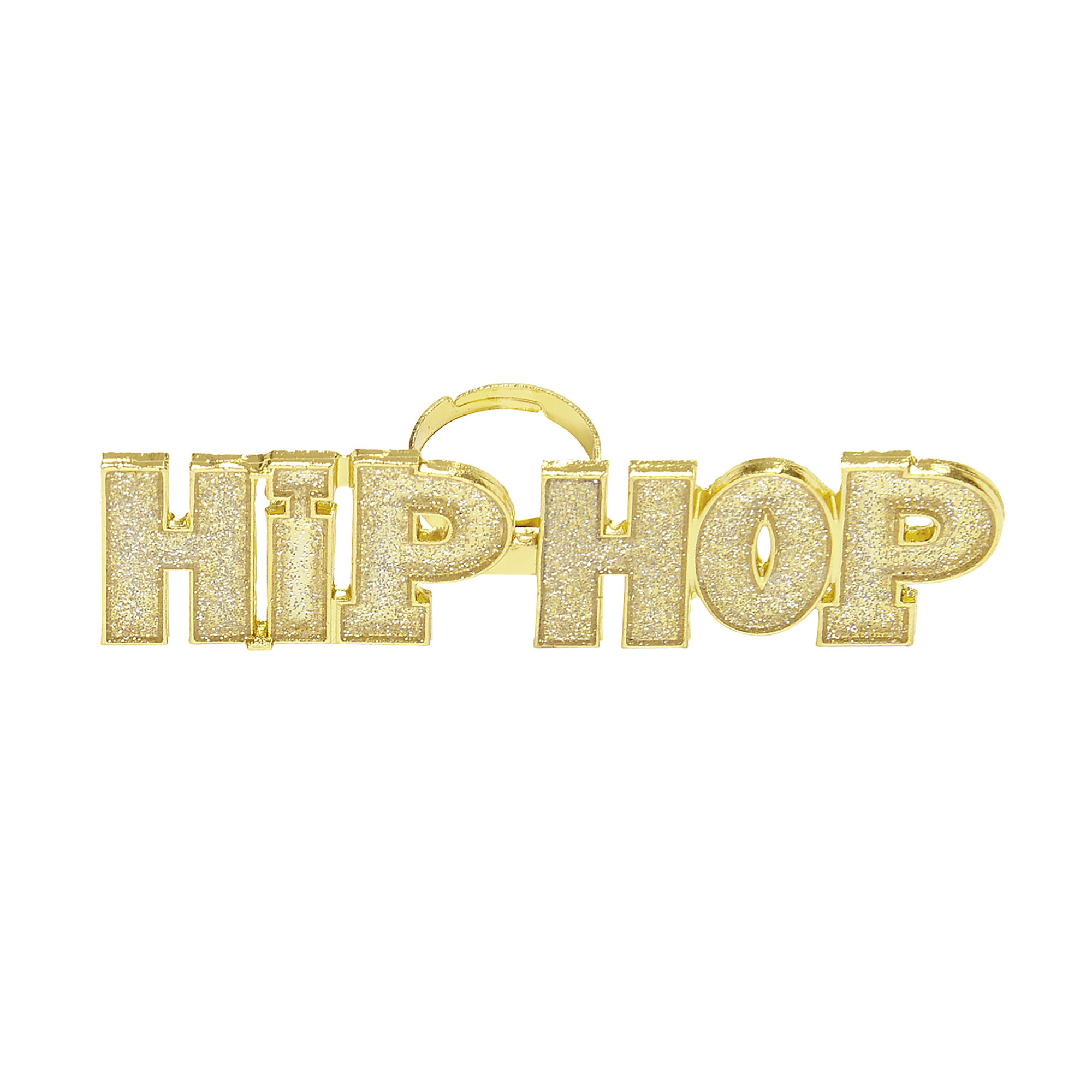 Hip hop ring goud Gangster