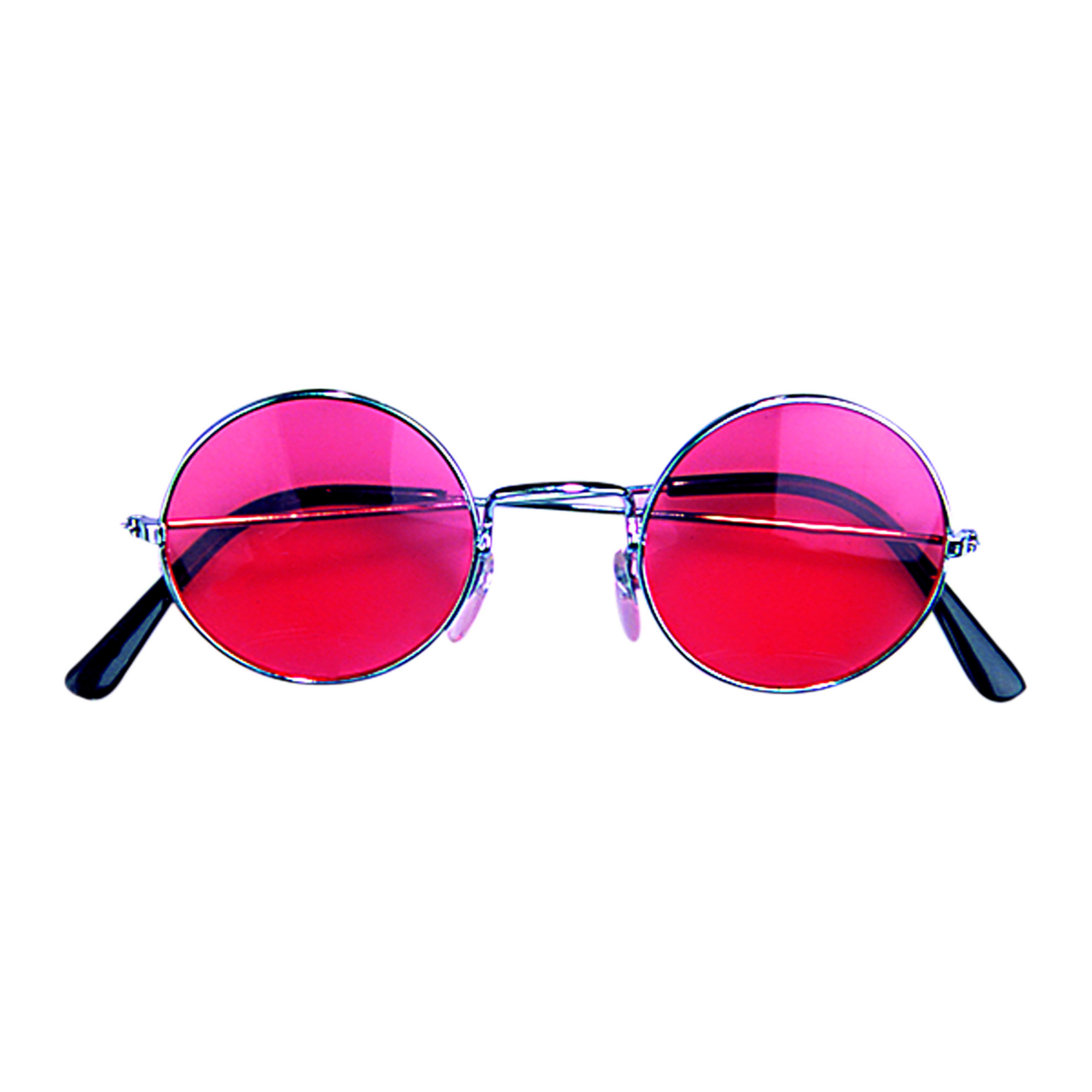 Hippie bril met rood glas