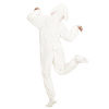 foto 3 Huppelend konijn konijnen kostuum wit pluche volwassen