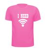 foto 11 i need free wifi t-shirt korte mouw