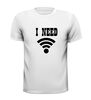 foto 13 i need free wifi t-shirt korte mouw