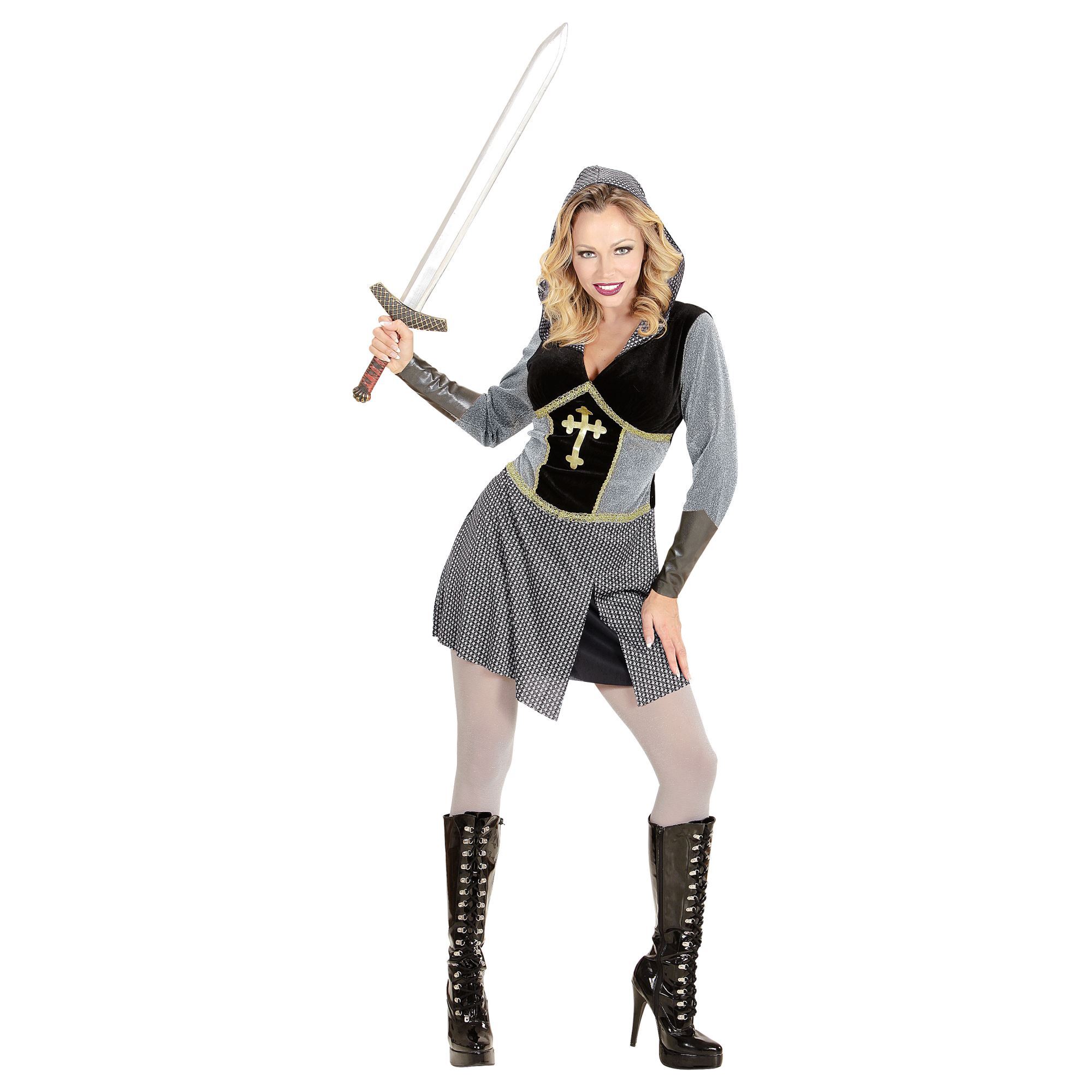 Joan of arc dames kort ridder kostuum