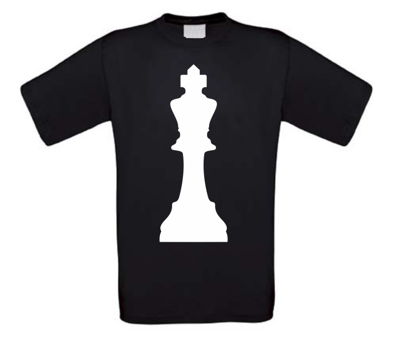 koning schaakspel t-shirt korte mouw