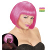 Neon pruik Valentina roze volwassen bobline