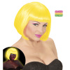 foto 1 Neon pruik Valentina volwassen bobline geel