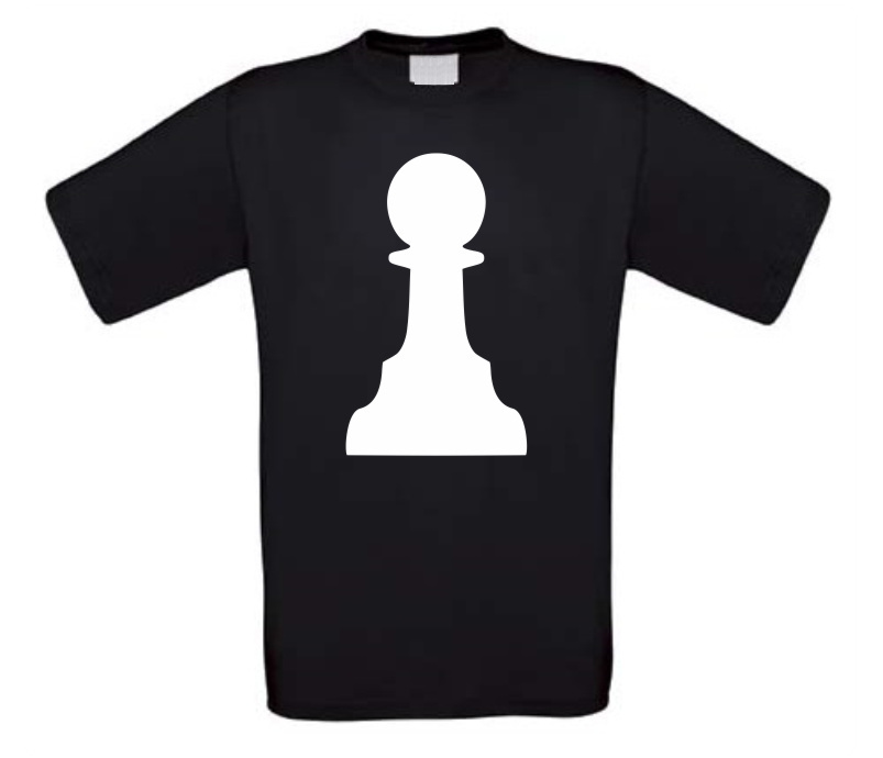 pion schaakspel t-shirt korte mouw