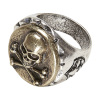Piraten ring met schedel en botten