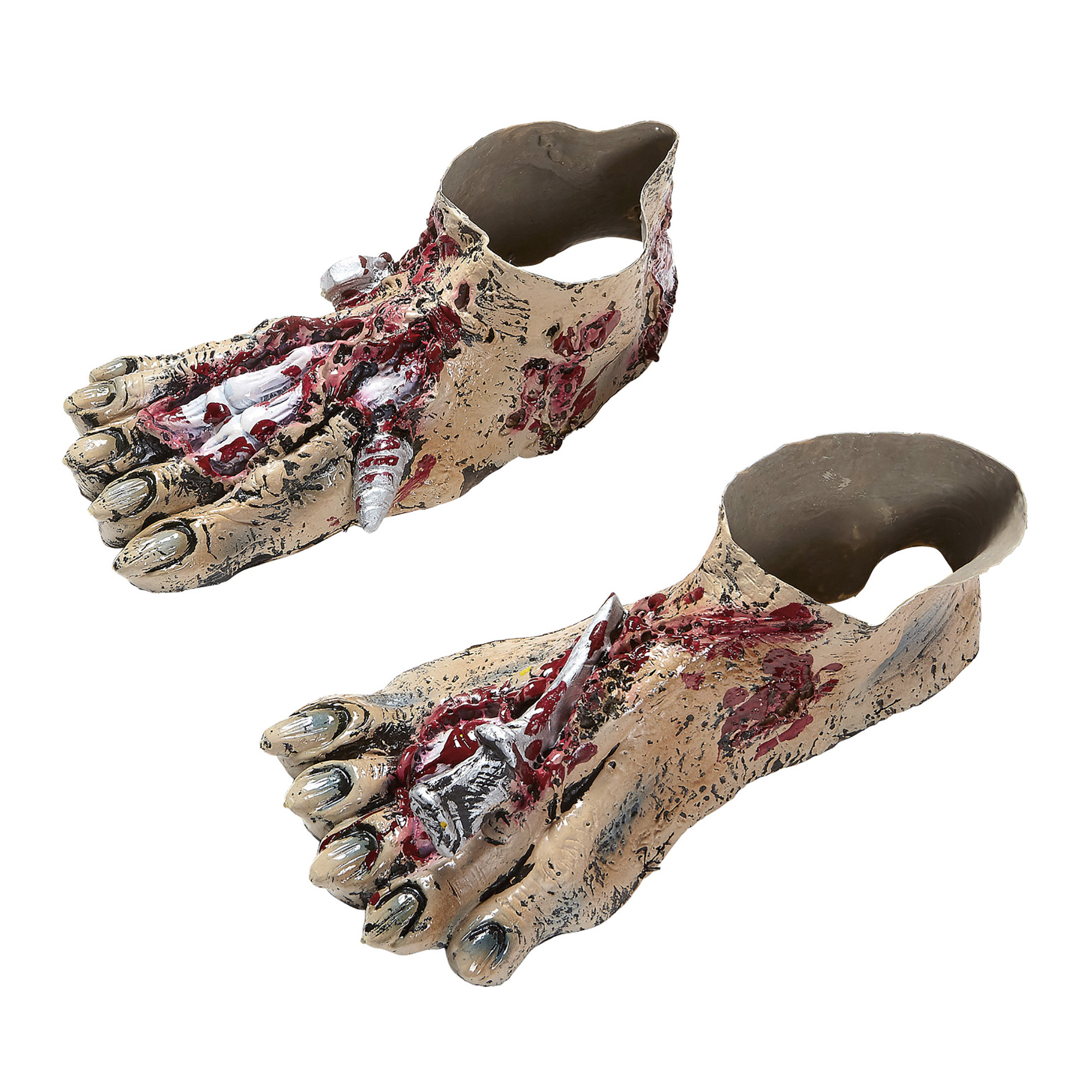 Scary vieze verwonde zombie voeten latex