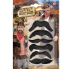 Set van 6  zwarte cowboy snorren