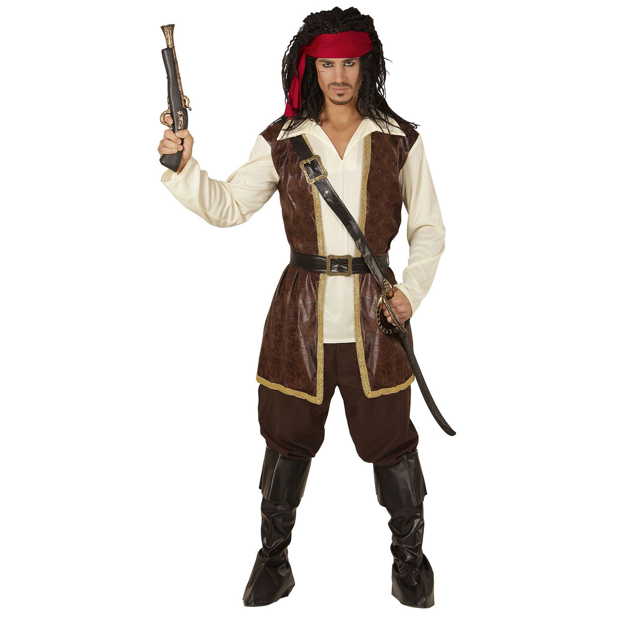 Stoer piratenkostuum unisex voor piratenfeesten carnaval en thema feesten