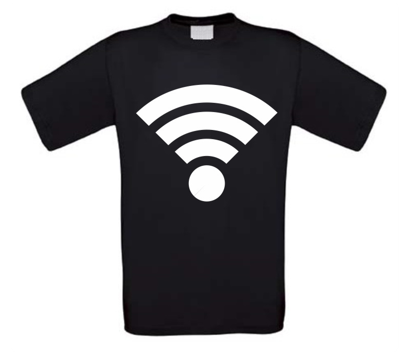Wifi icon t-shirt korte mouw