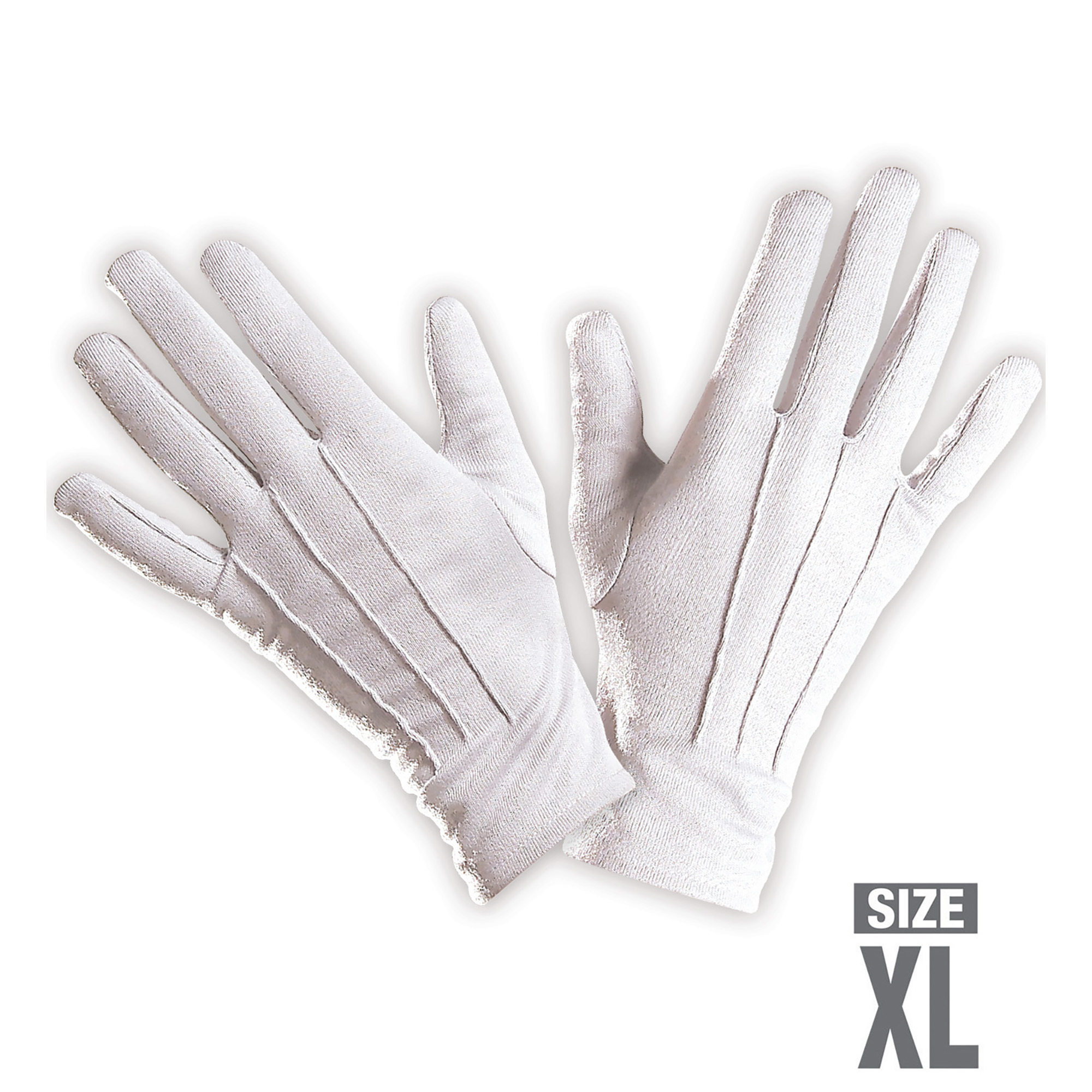 Witte handschoenen XL