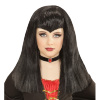 Zwarte vampiers pruik meisje lang haar