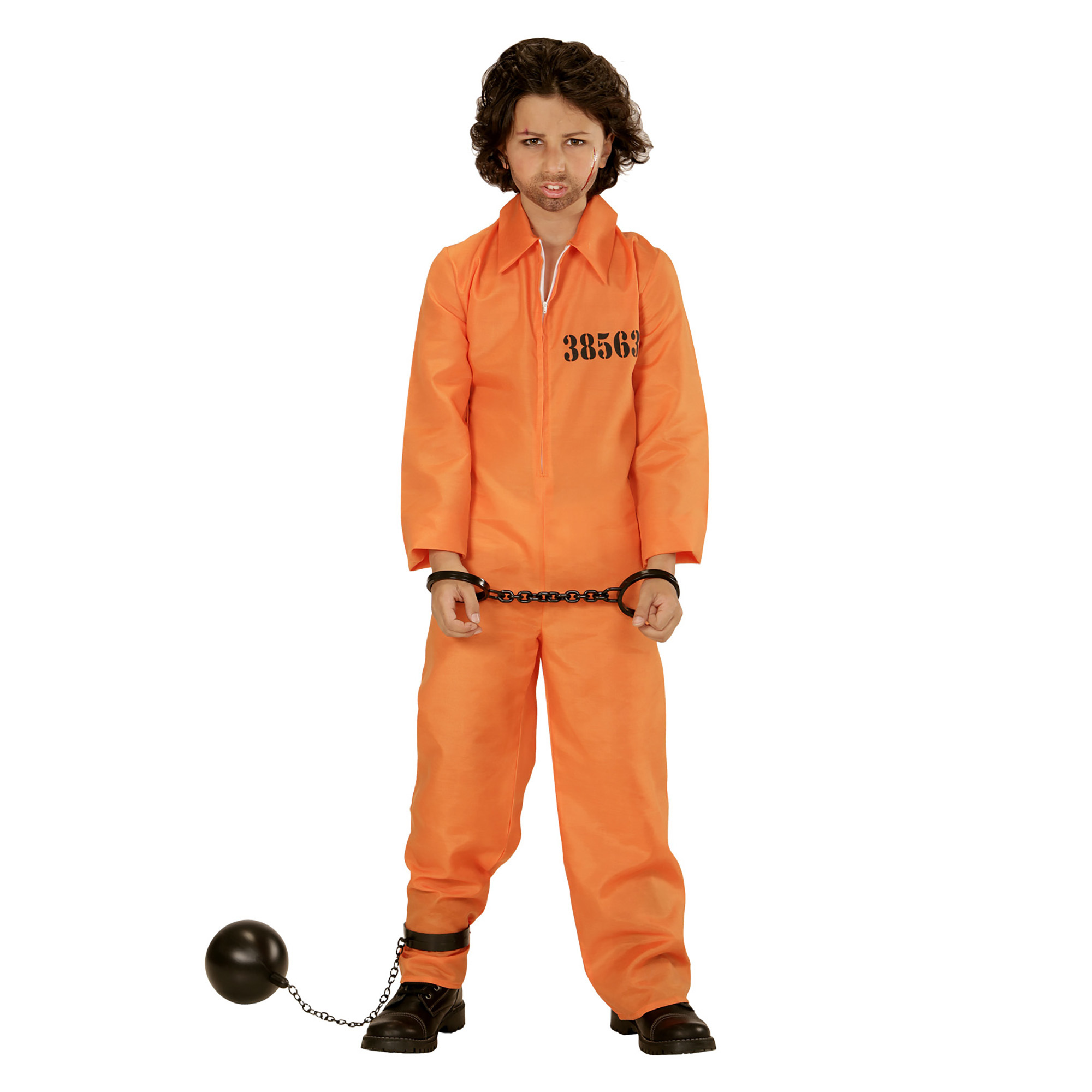 County jail boeven kostuum oranje kind