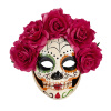 Dia de los muertos masker met rode rozen