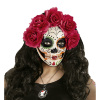 foto 2 Dia de los muertos masker met rode rozen