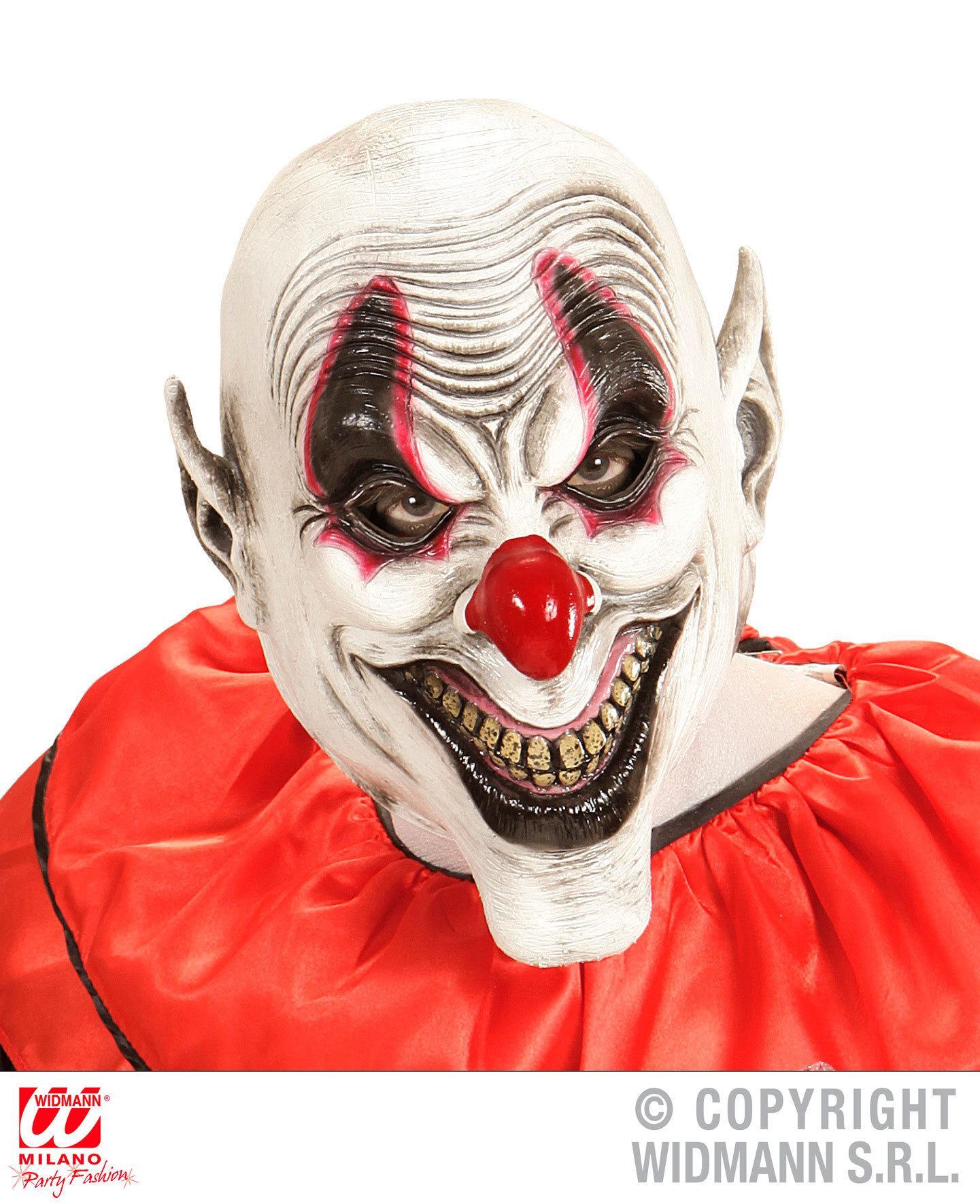 Masker enge lachende horror clown met brede glimlach