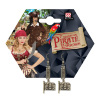 foto 2 Oorbellen piraat met piratenvlag goud