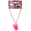 foto 3 Party shot glas neon rose met ketting