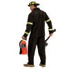 foto 3 stoer heldhaftig Brandweer kostuum zwart volwassen