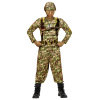 Super power gespierde camouflage soldaat kostuum kind