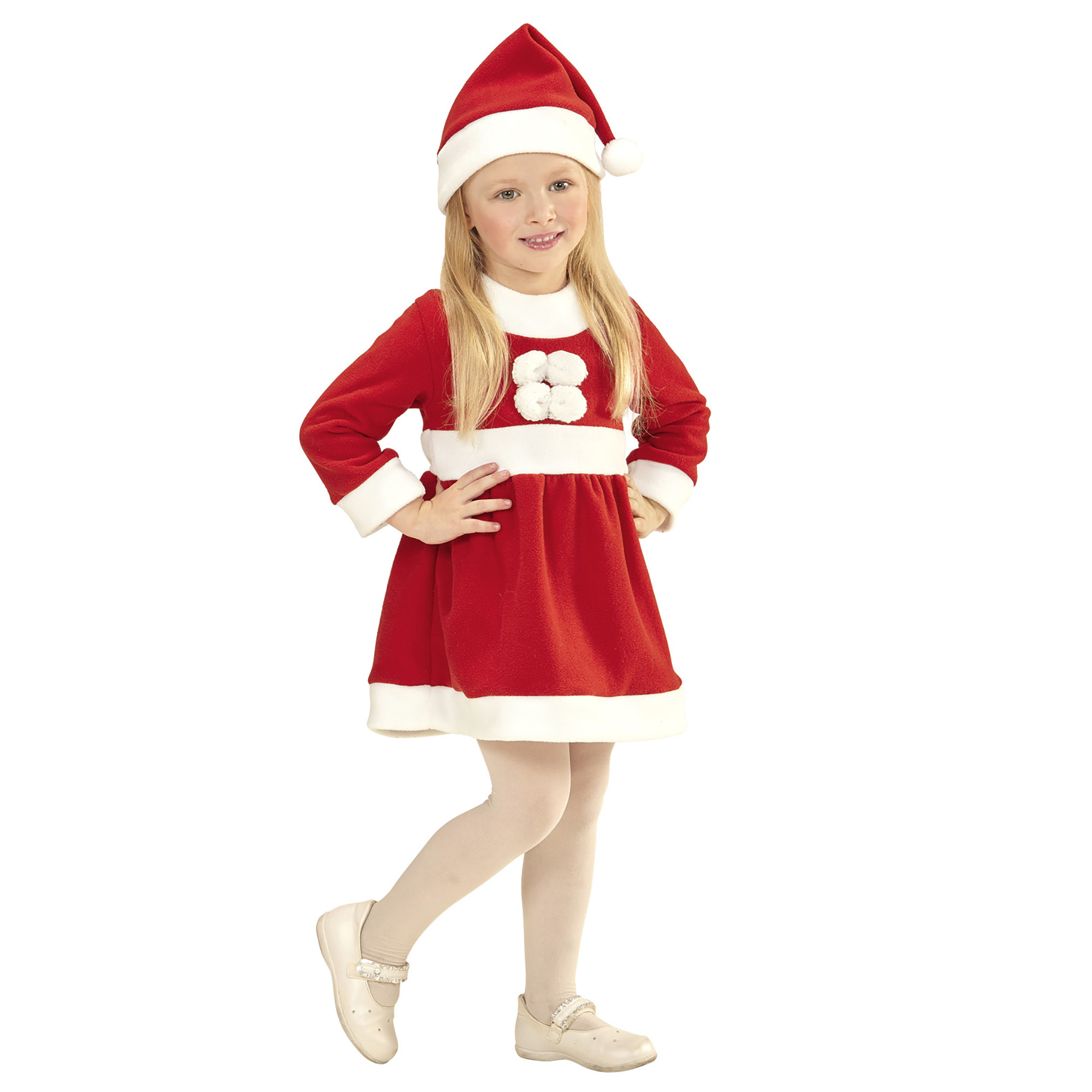 kerst meisje little santa girl  kostuum