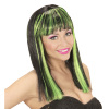 foto 3 Glow in the dark pruik met lichtgevende groene strepen