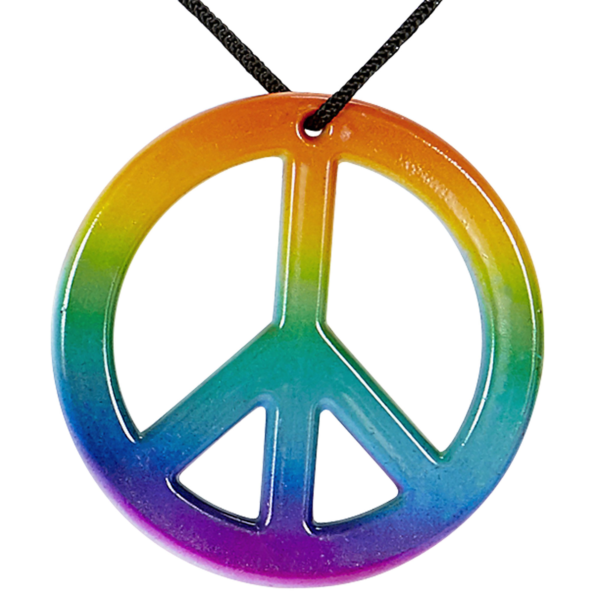 Kleurrijke hippie medaillon ketting