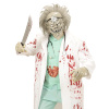 foto 3 Masker angstaanjaagende zombie dokter met wit haar