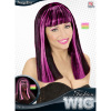 foto 2 Neon pruik met roze lichtgevende strepen