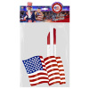 foto 2 Papieren waaier rood wit amerikaanse vlag 50 cm usa