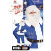 foto 2 Blauw fluweel kerstman kostuum volwassen
