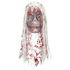 foto 2 Bloederig zombie masker met haar en bloederige kap