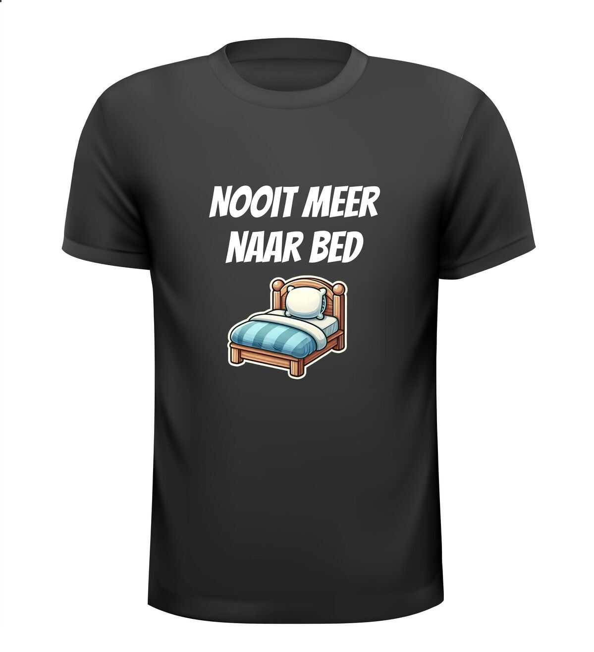 nooit meer naar bed t-shirt