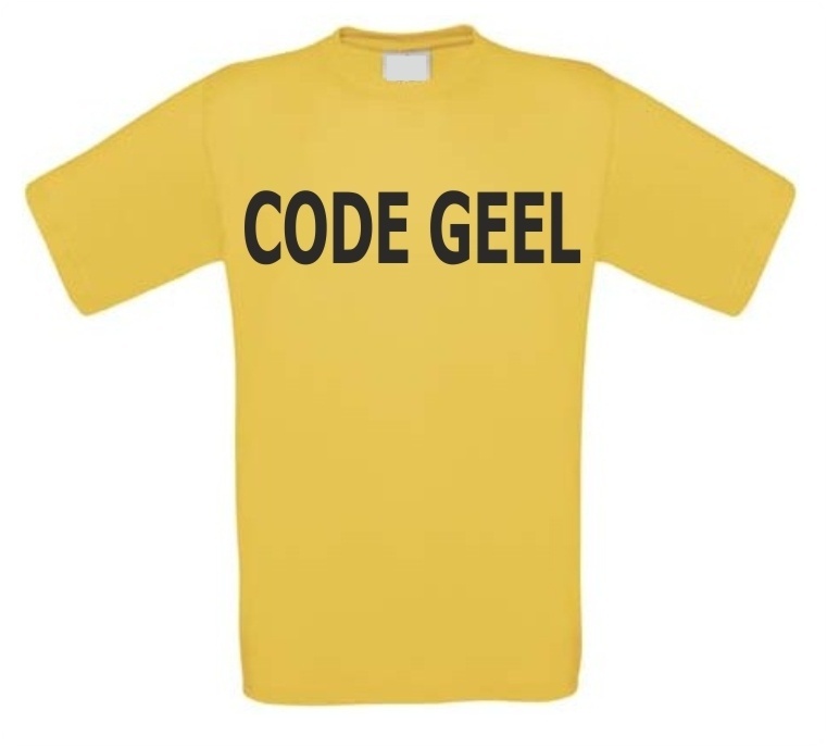 code geel t-shirt