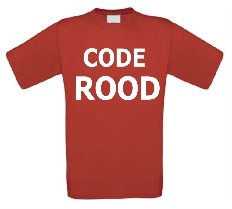 code rood t-shirt