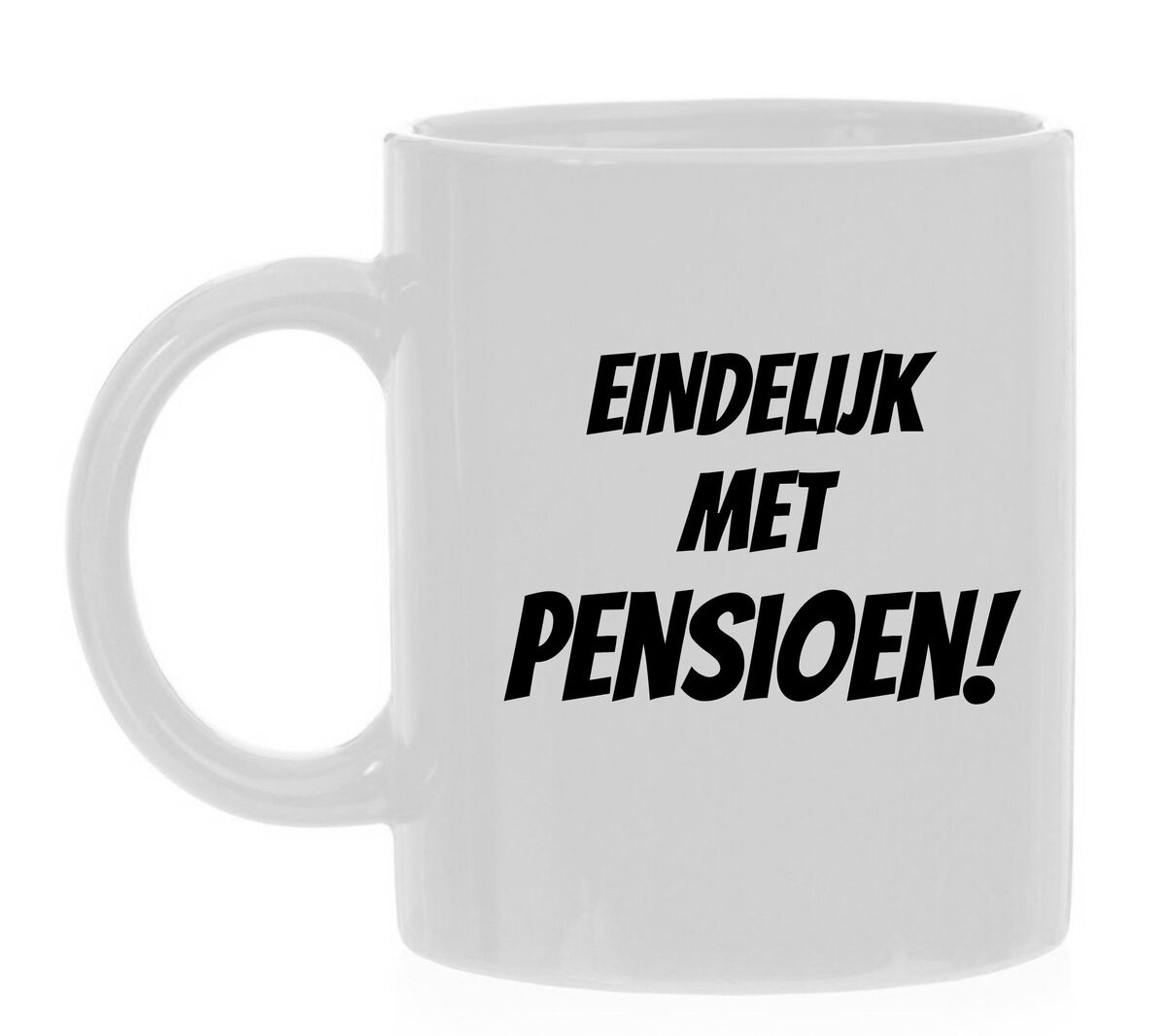 Eindelijk met pensioen mok