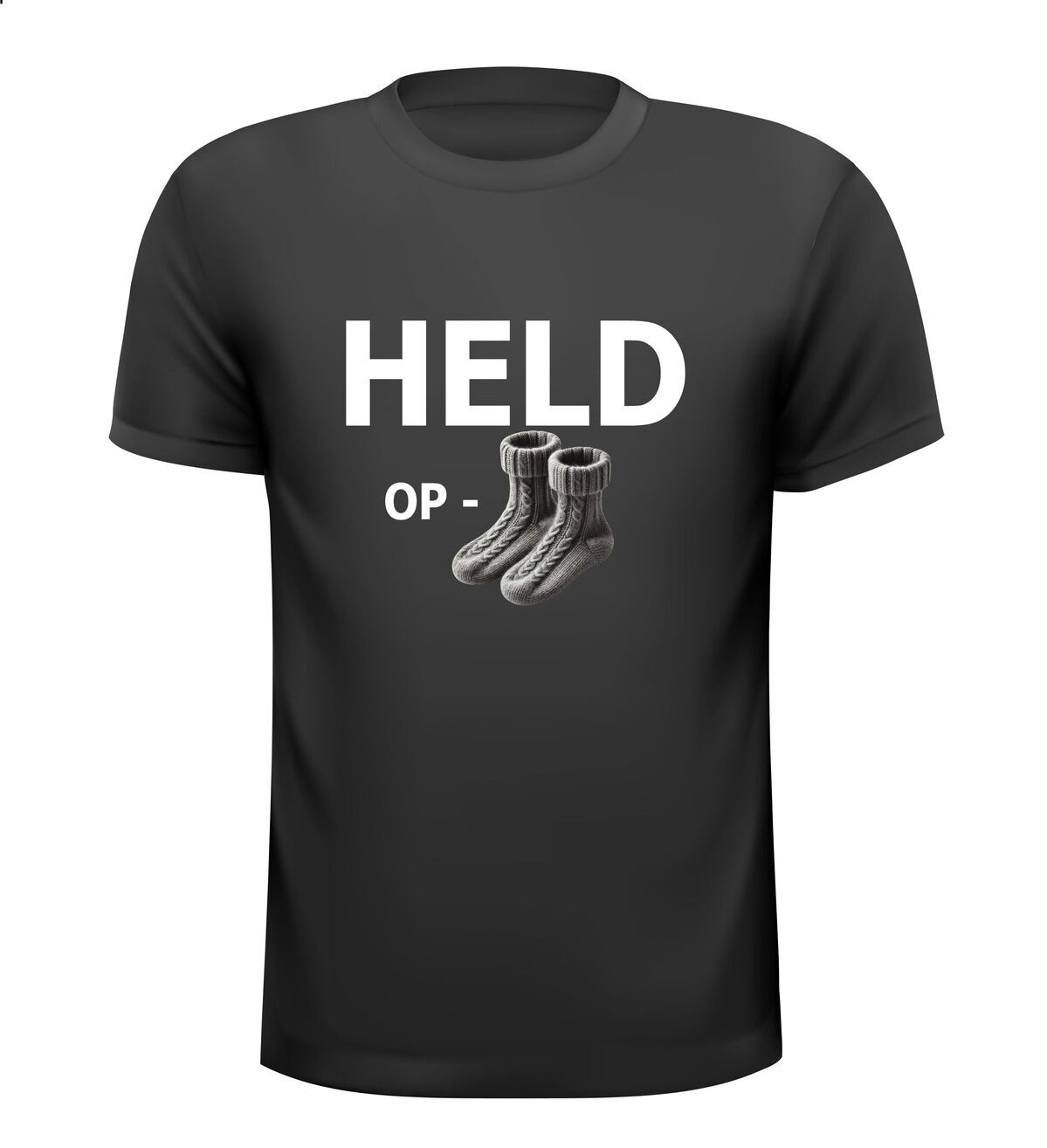 Held op sokken t-shirt