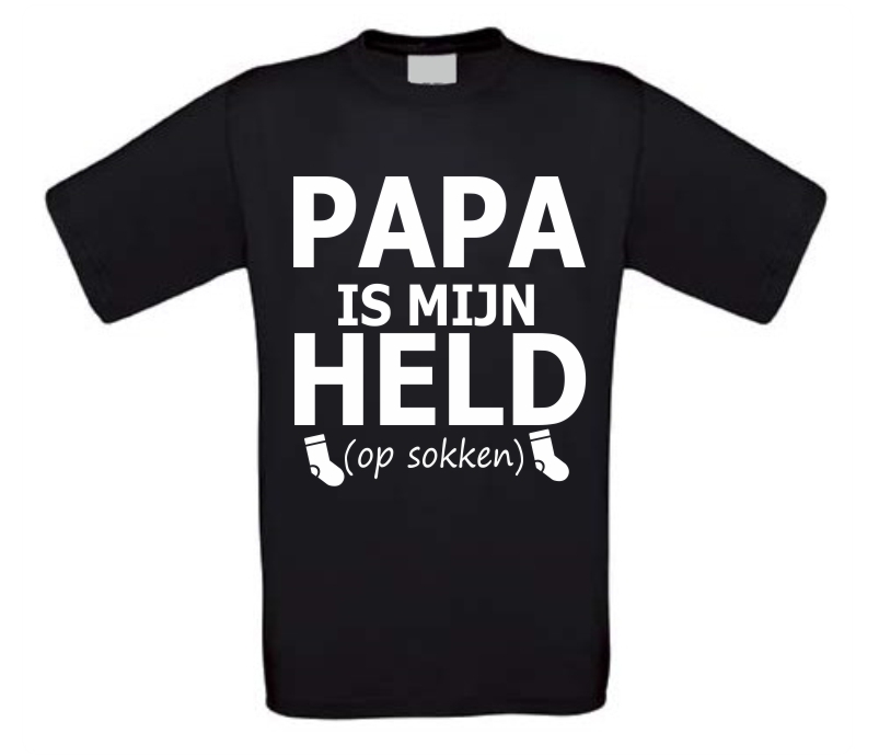 papa is mijn held op sokken t-shirt