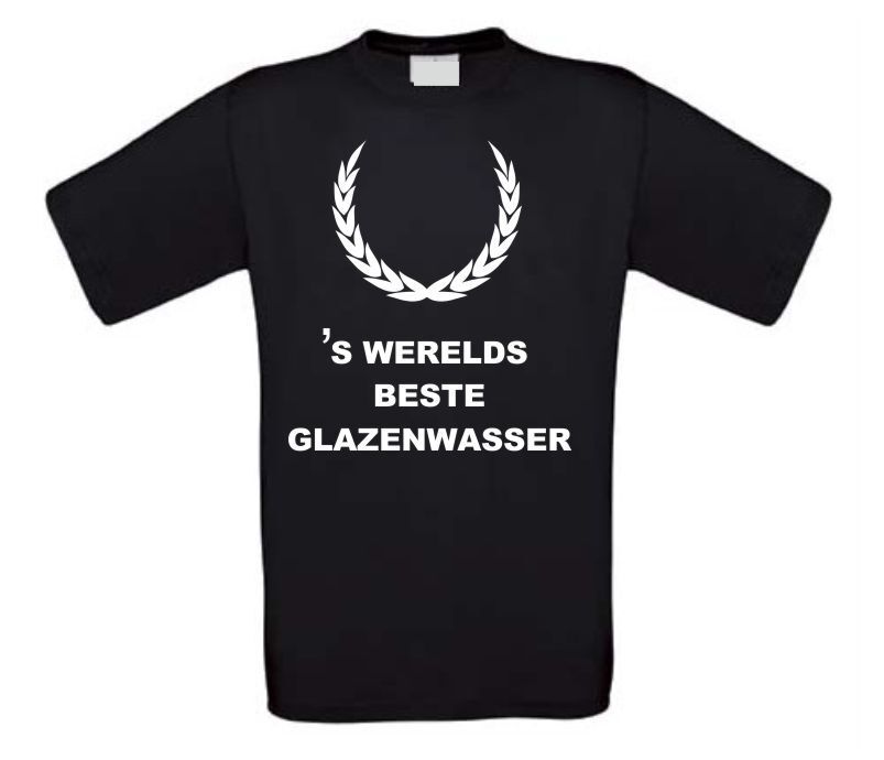 's werelds beste glazenwasser t-shirt