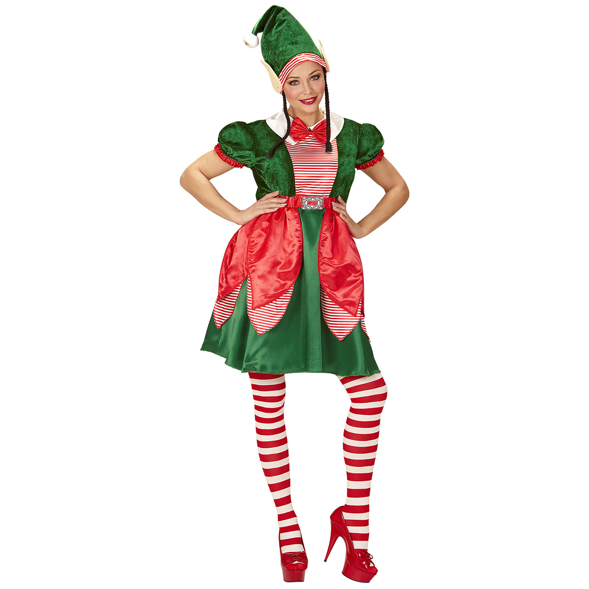 dames elven outfit elf jurkje hulp van de kerstman
