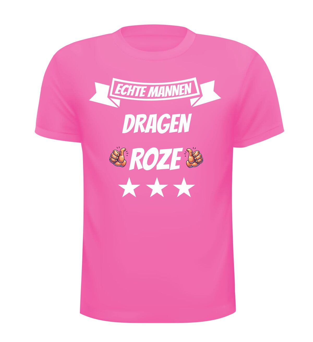 echte mannen dragen roze t-shirt