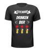 echte mannen drinken bier t-shirt