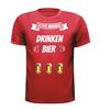 foto 4 echte mannen drinken bier t-shirt