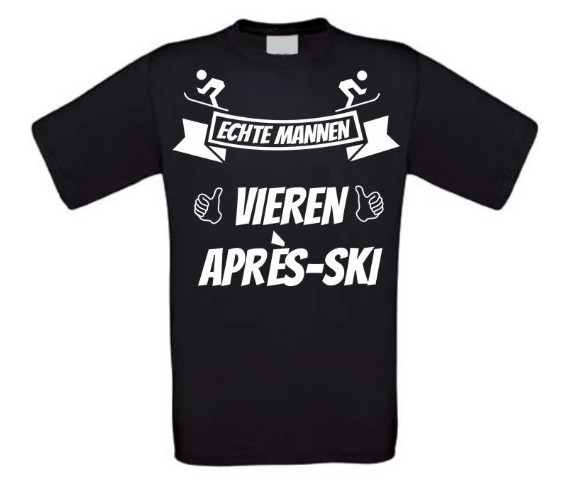 echte mannen vieren apre-ski t-shirt