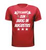 foto 4 echte mannen zijn jarig in augustus t-shirt